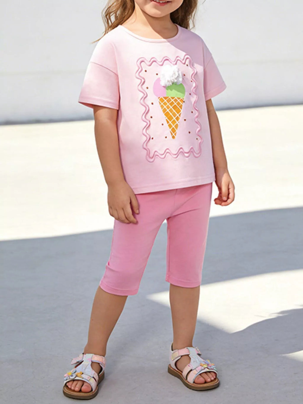 Children's Ice Cream T-Shirt & Capri Set