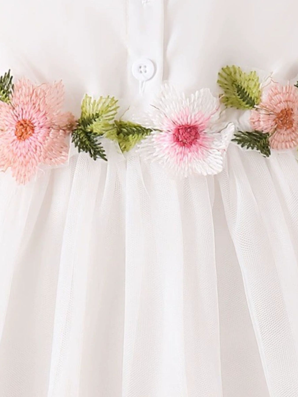 Children's Floral Ruffle Sleeve Dress