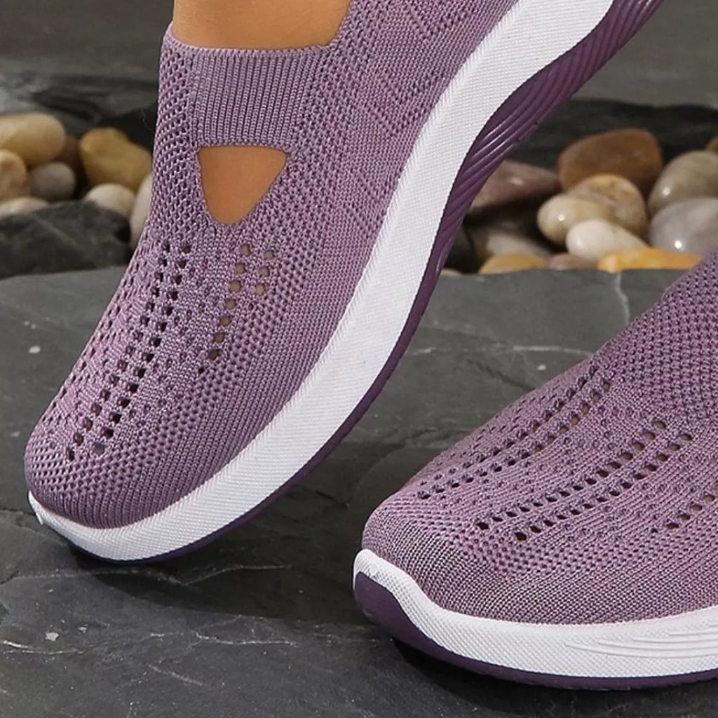 Round Toe Mesh Slip-Ons