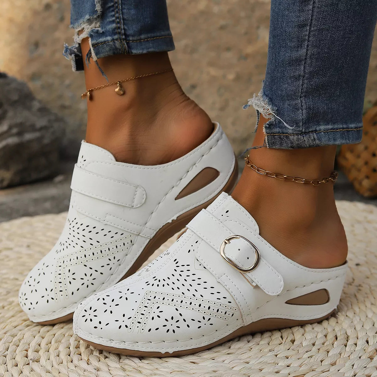 Casual Buckle Slip-Ons