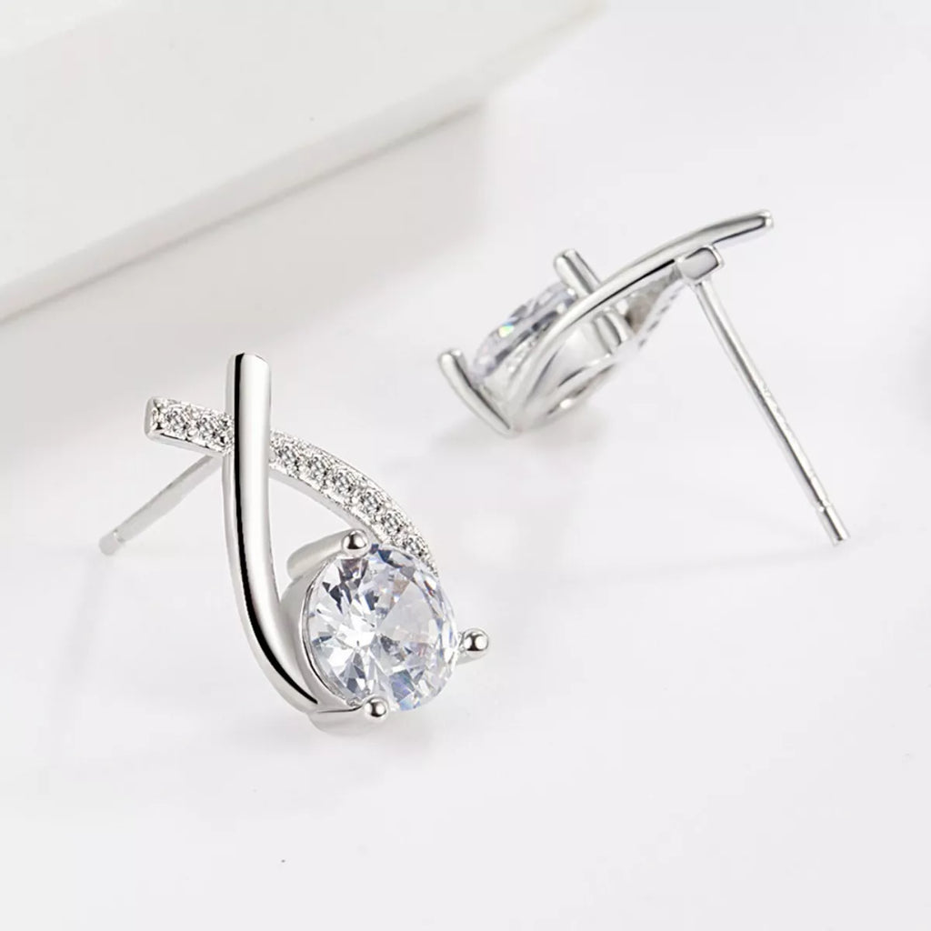 1 Carat 925 Sterling Silver Moissanite Earrings