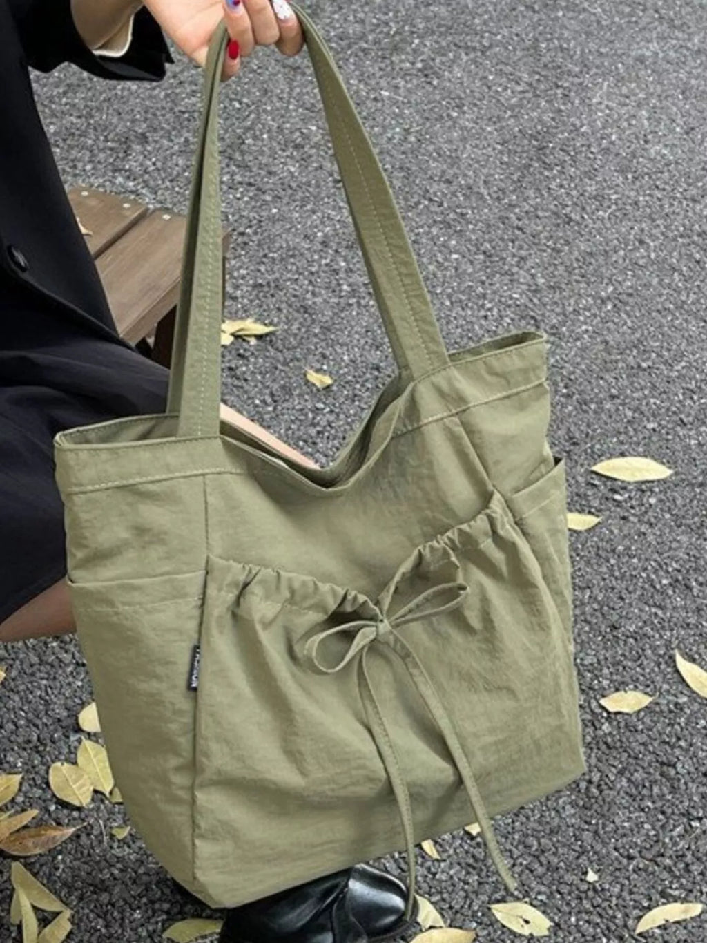 Lightweight Bow Decor Handbag