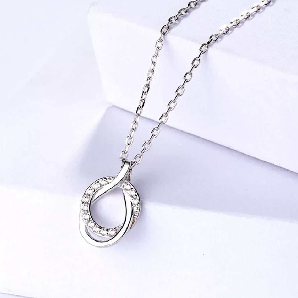 925 Sterling Silver Zircon Pendant Necklace