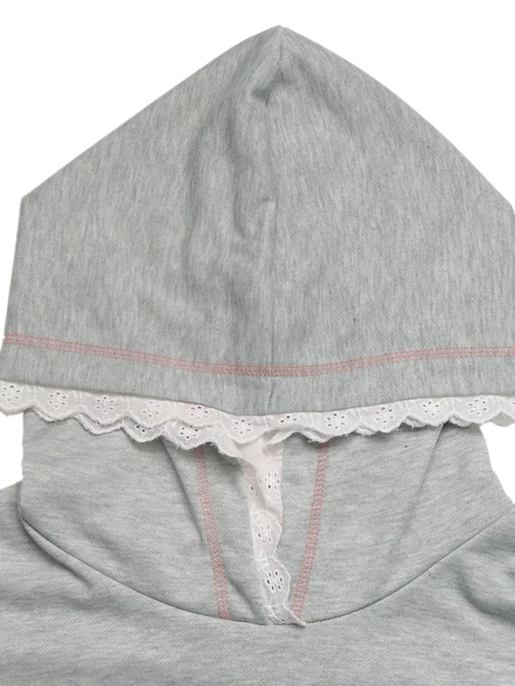 Bow Embroidered Long Sleeve Hoodie