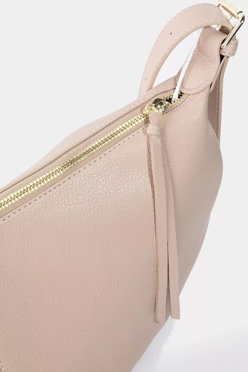 Fame Leather Semi Circle Shoulder Bag