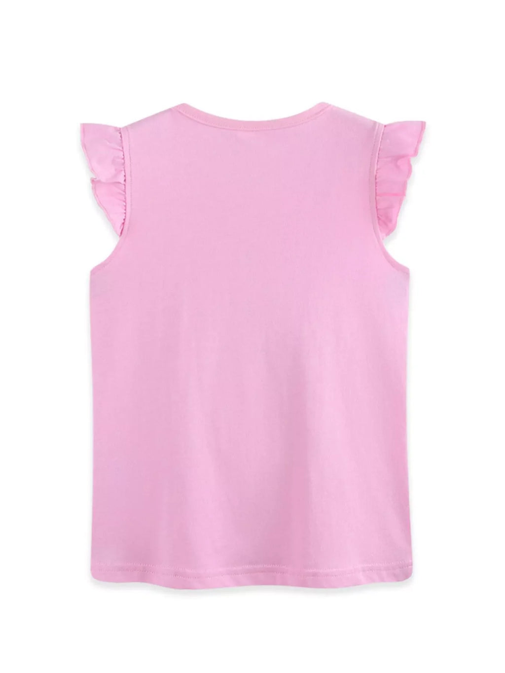 Children's Cute Unicorn Graphic Ruffle Sleeve T-Shirt