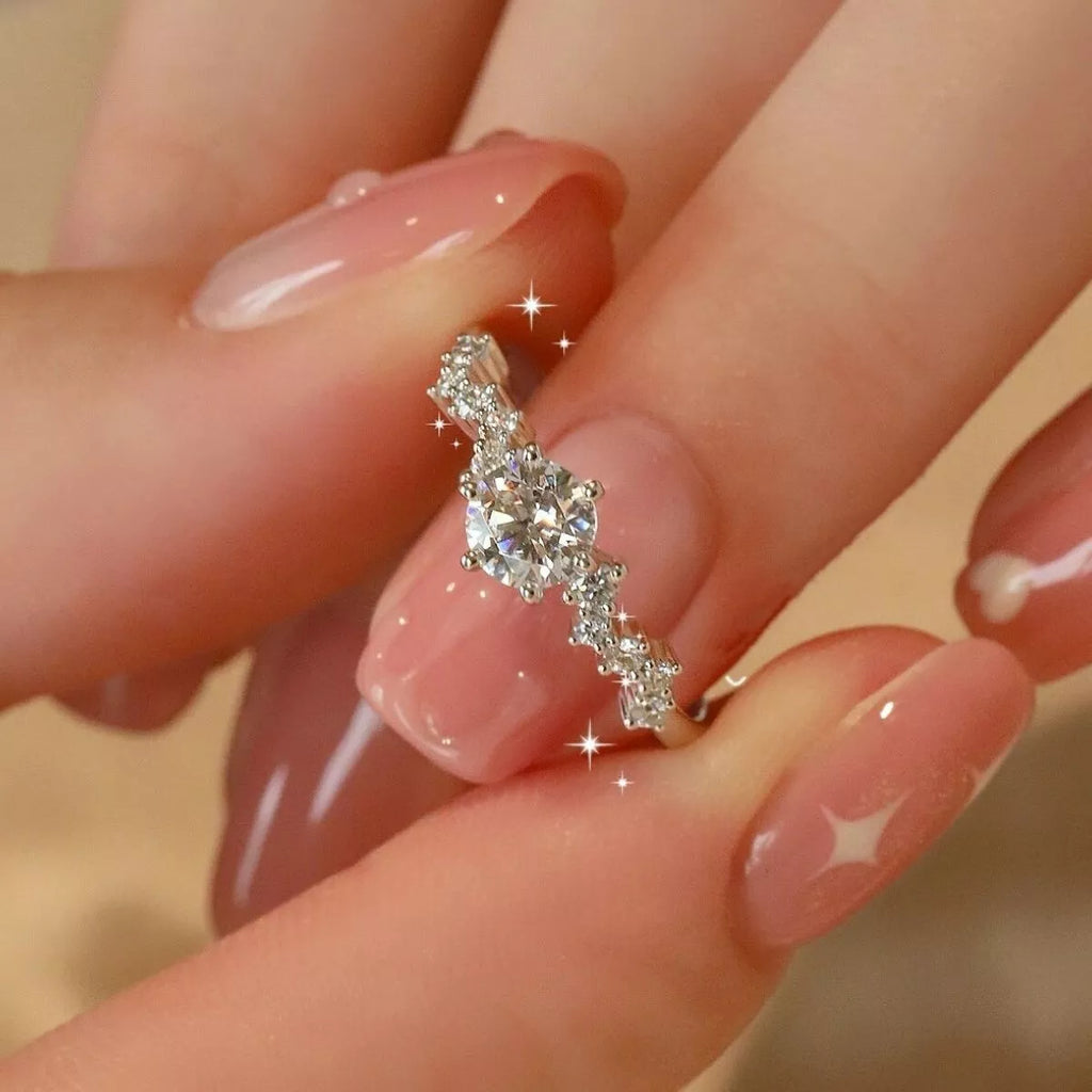 2 Carat 925 Sterling Silver Moissanite Ring