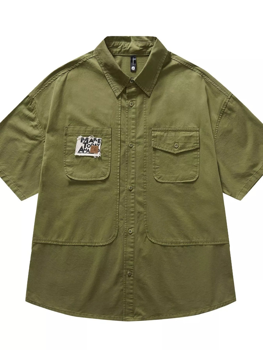 Men's Full Size Button Up Short Sleeve Shirt Plus Size