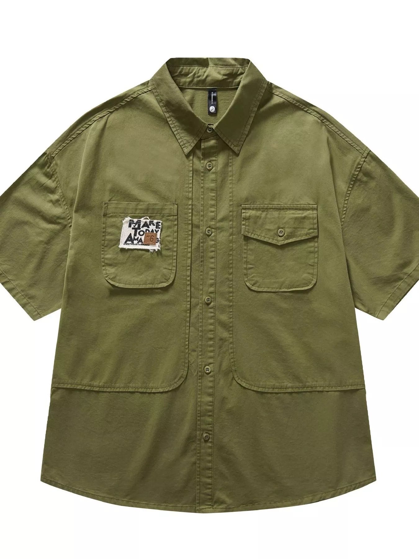 Men's Full Size Button Up Short Sleeve Shirt Plus Size