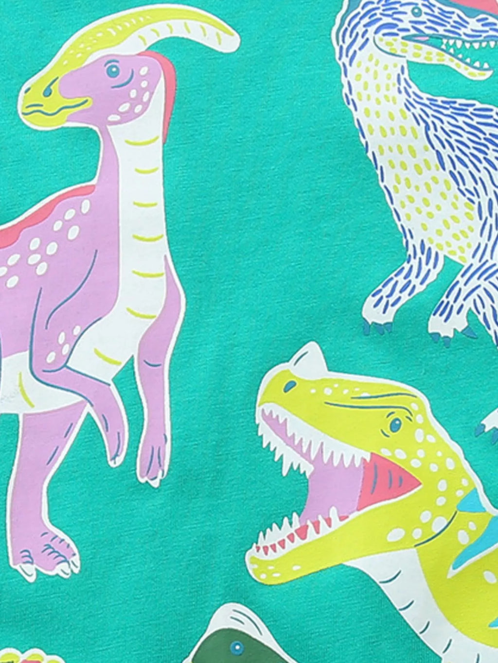 Children's Dinosaur Print Crew Neck Short Sleeve T-Shirt
