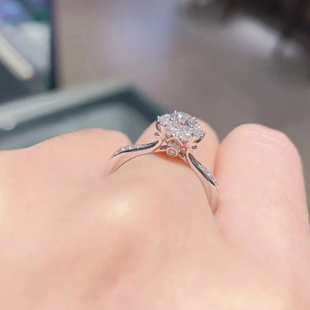 1 Carat Moissanite 925 Sterling Silver Ring