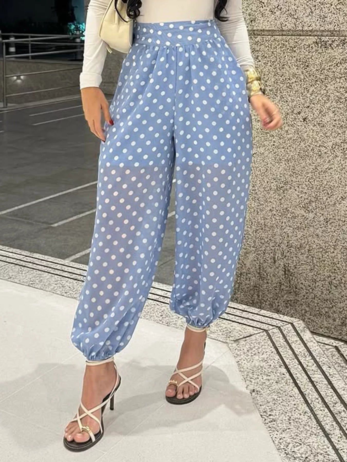 Polka Dot Wide Leg Pants