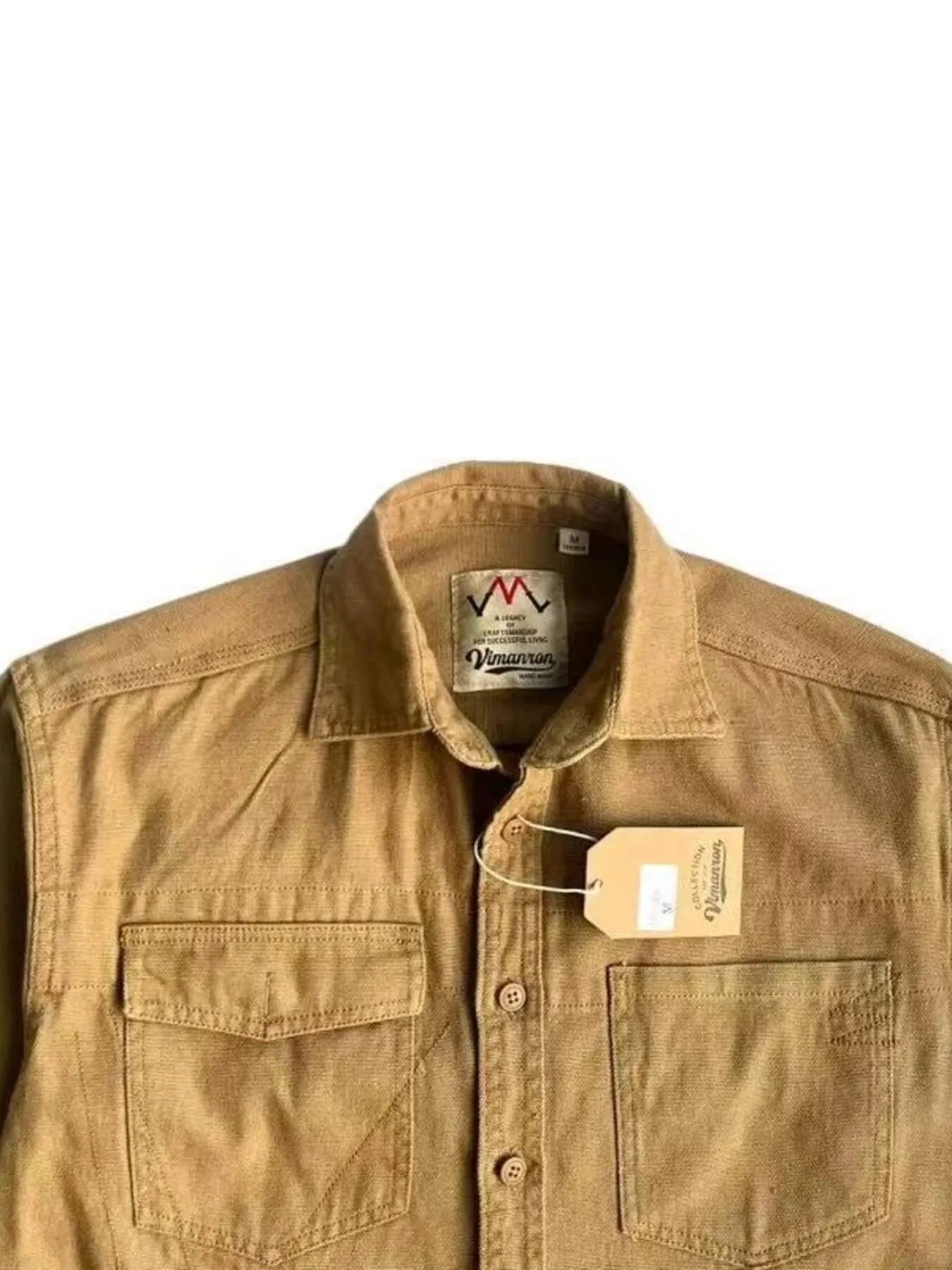 Men's Plus Size Button Up Shirt with Chest Pockets