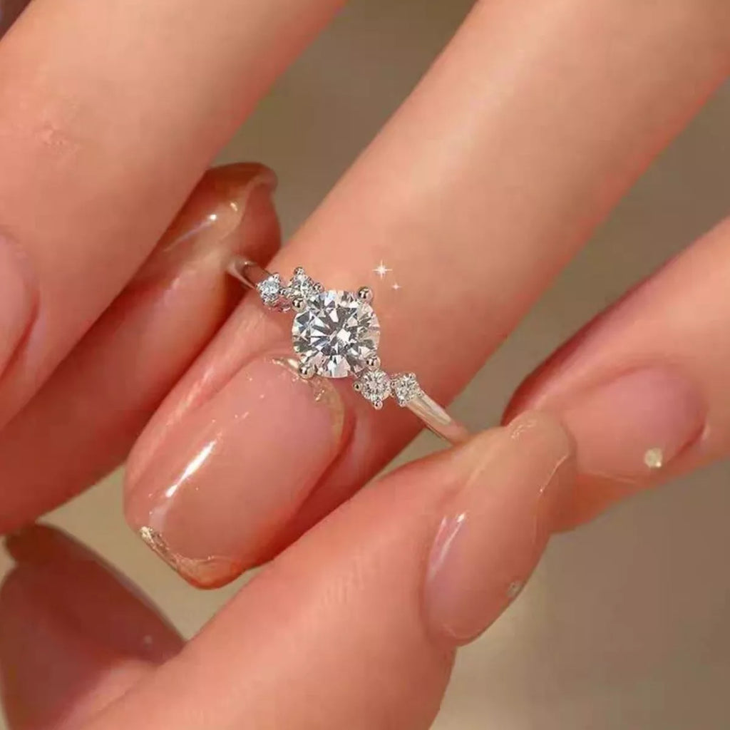 1 Carat Moissanite 925 Sterling Silver Ring