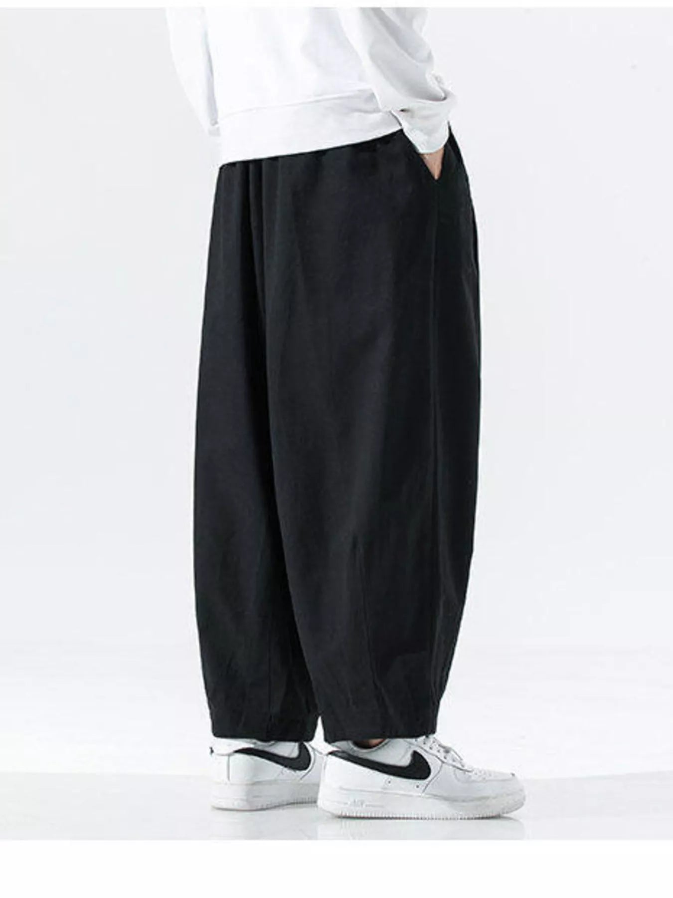 Men's Plus Size Wide Leg Casual Pants