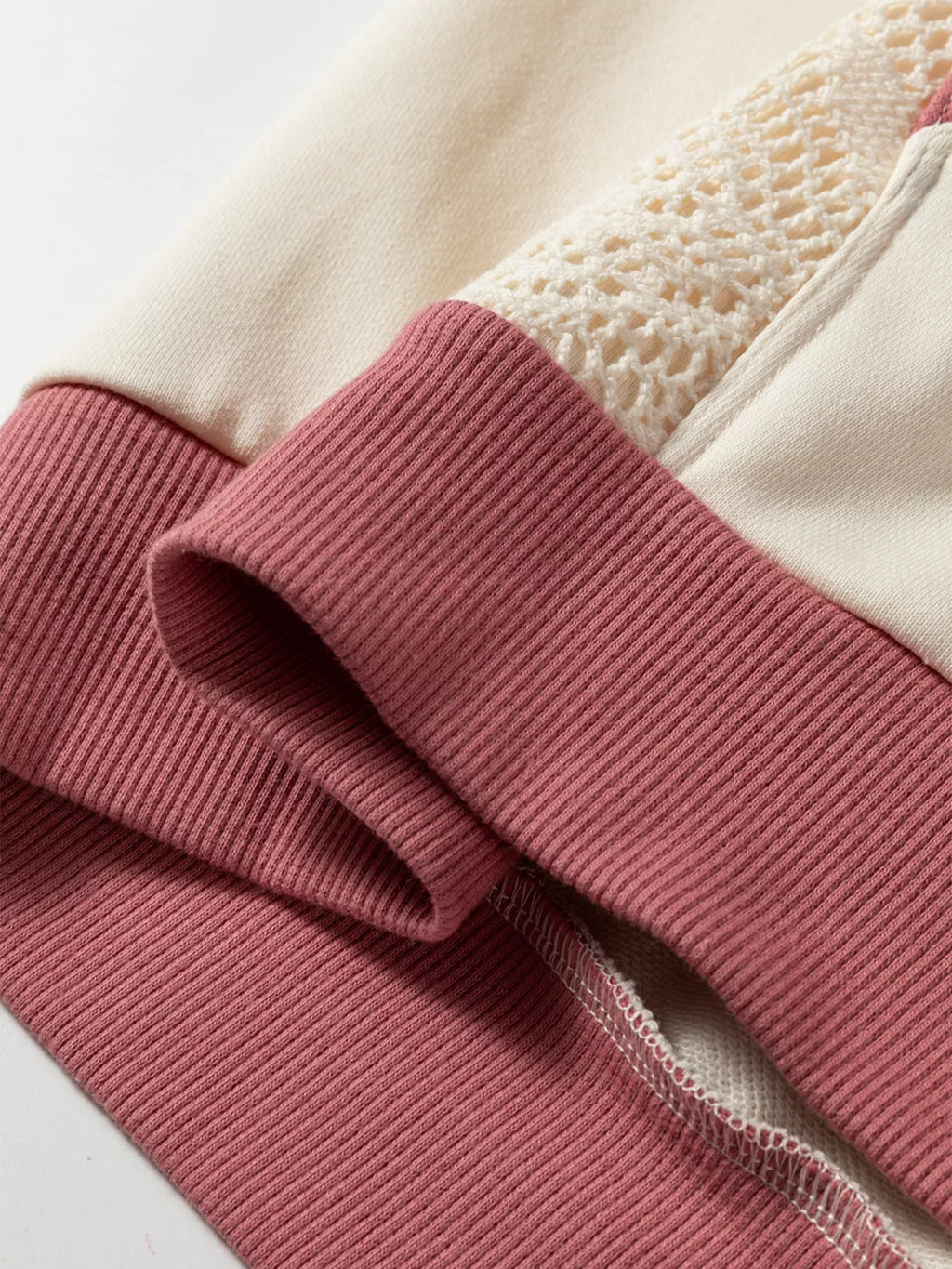 Crochet Panel Kangaroo Pocket Hoodie