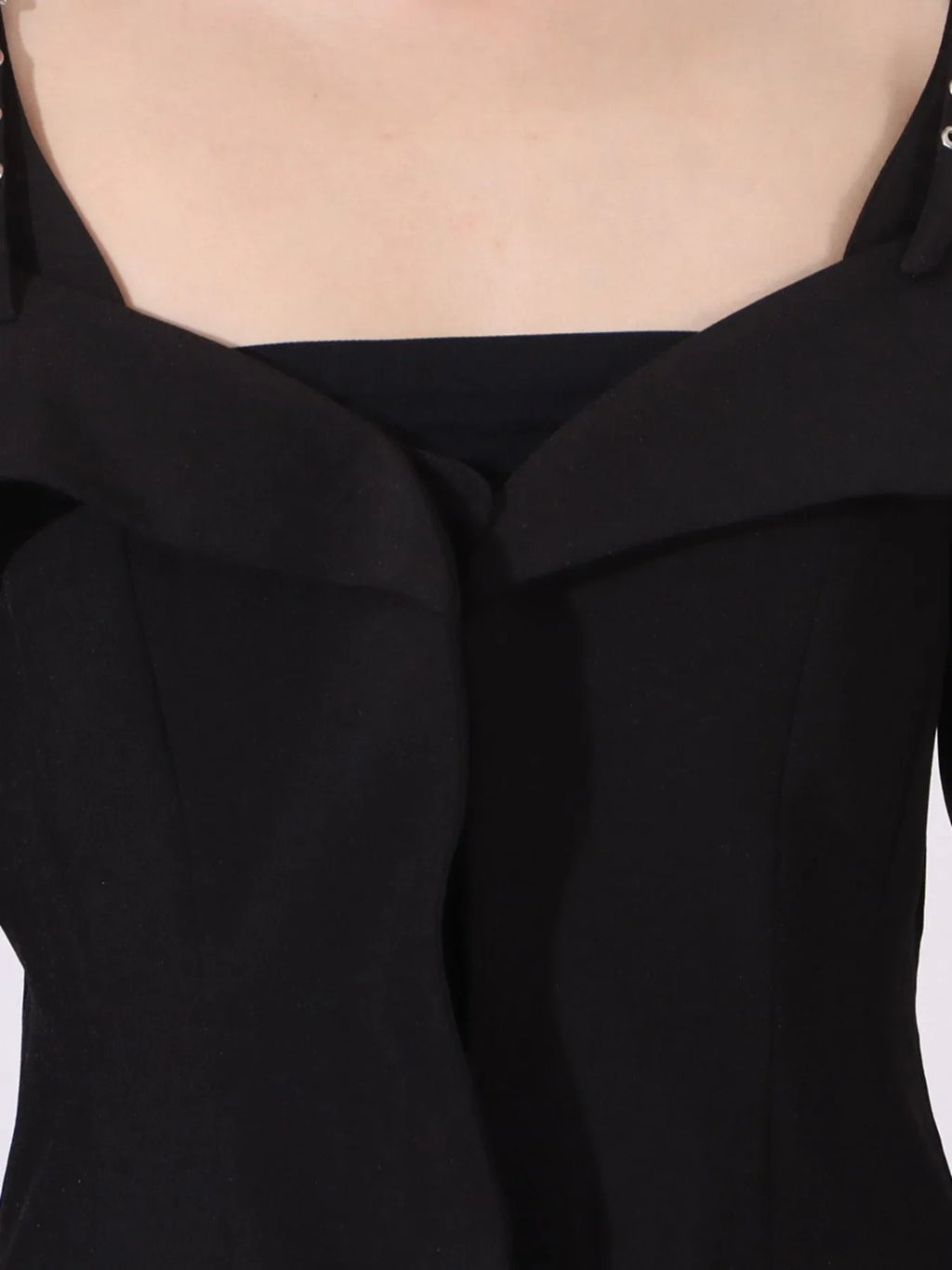 Ruffled Cold Shoulder Long Sleeve Outerwear