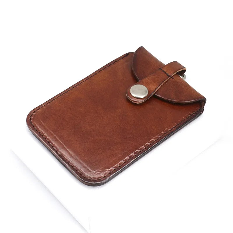 🏷️✨ Genuine Leather ID Badge Holder — Vertical Style Card Case with Lanyard, Keychain or Pull Buckle ✨🏷️