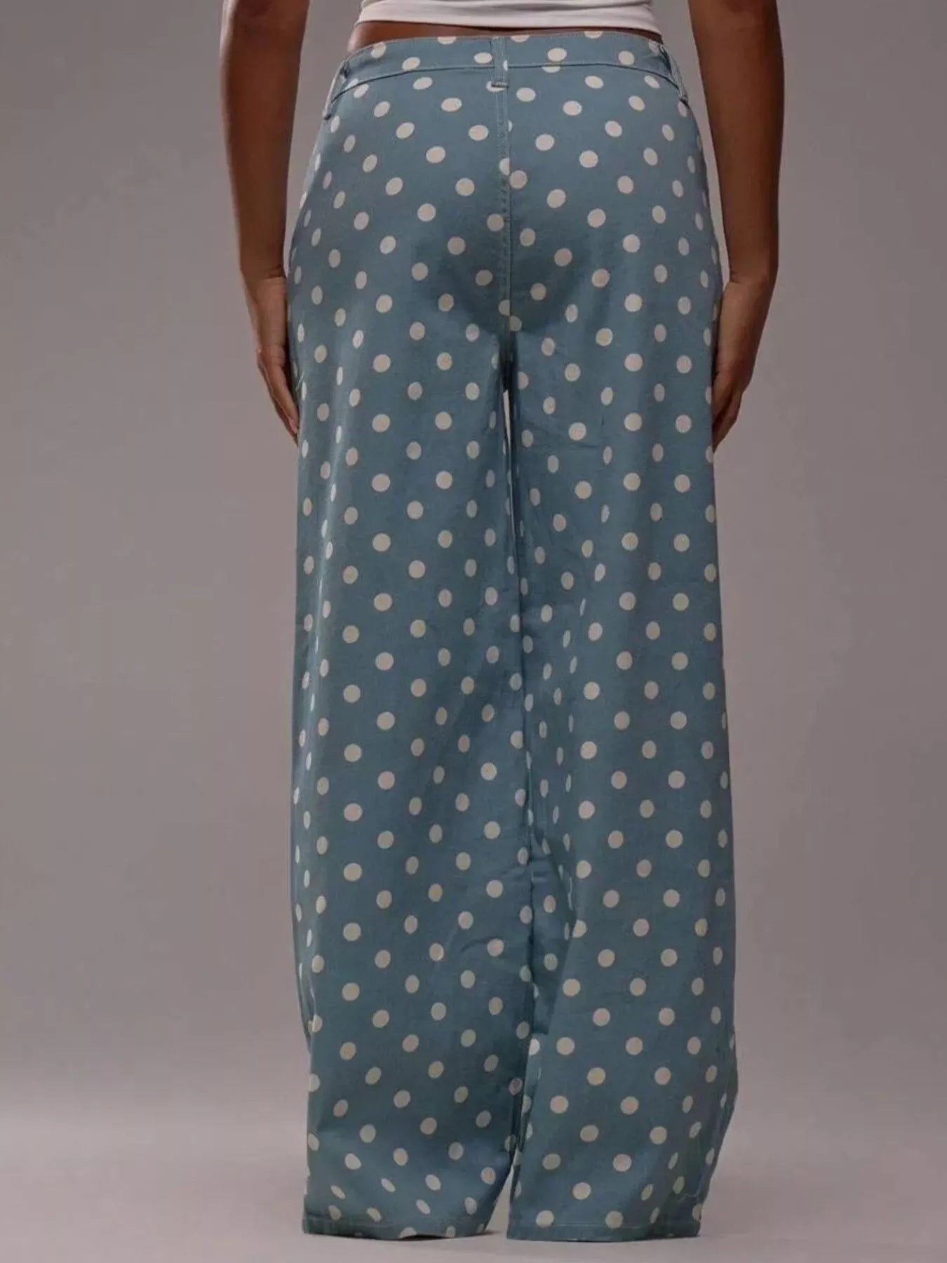 Polka Dot Wide Leg Jeans