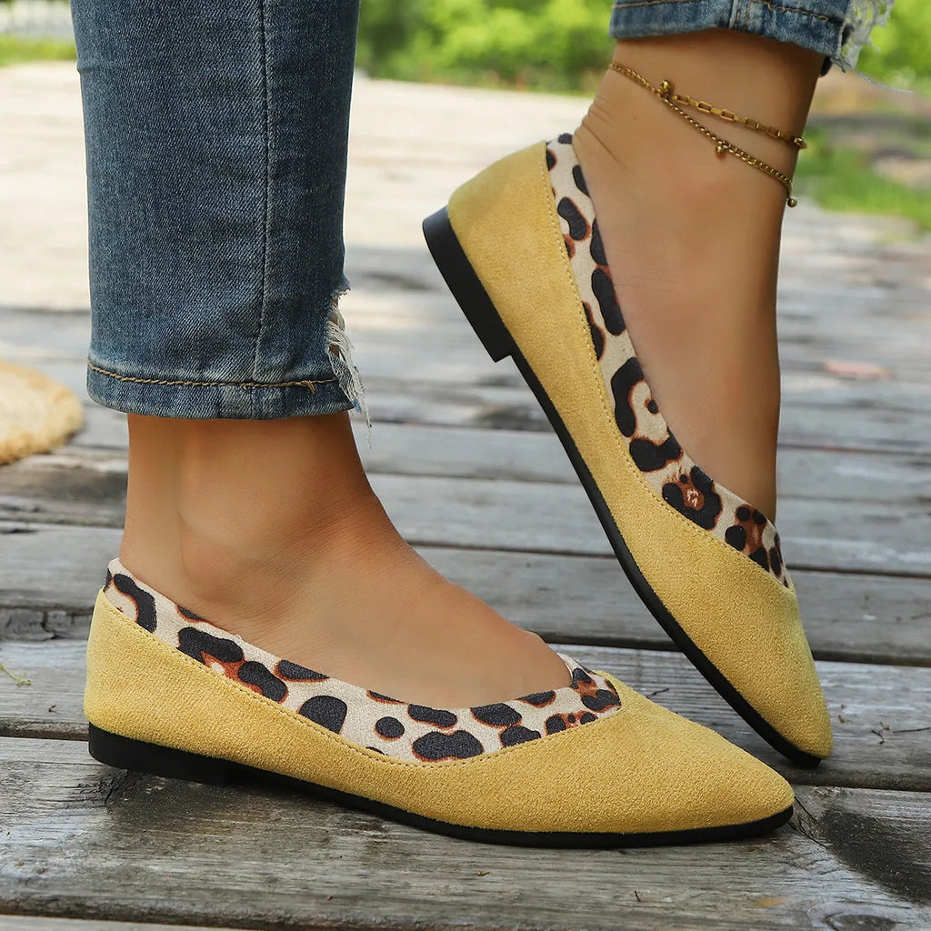 Leopard Pointed Toe Slip-Ons
