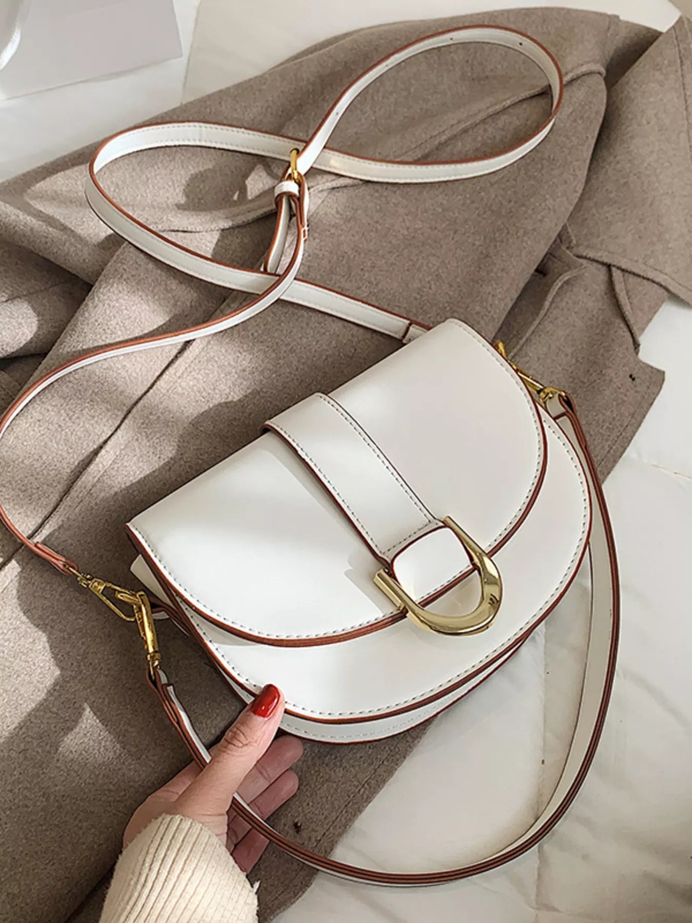 Buckle Flap Crossbody Bag