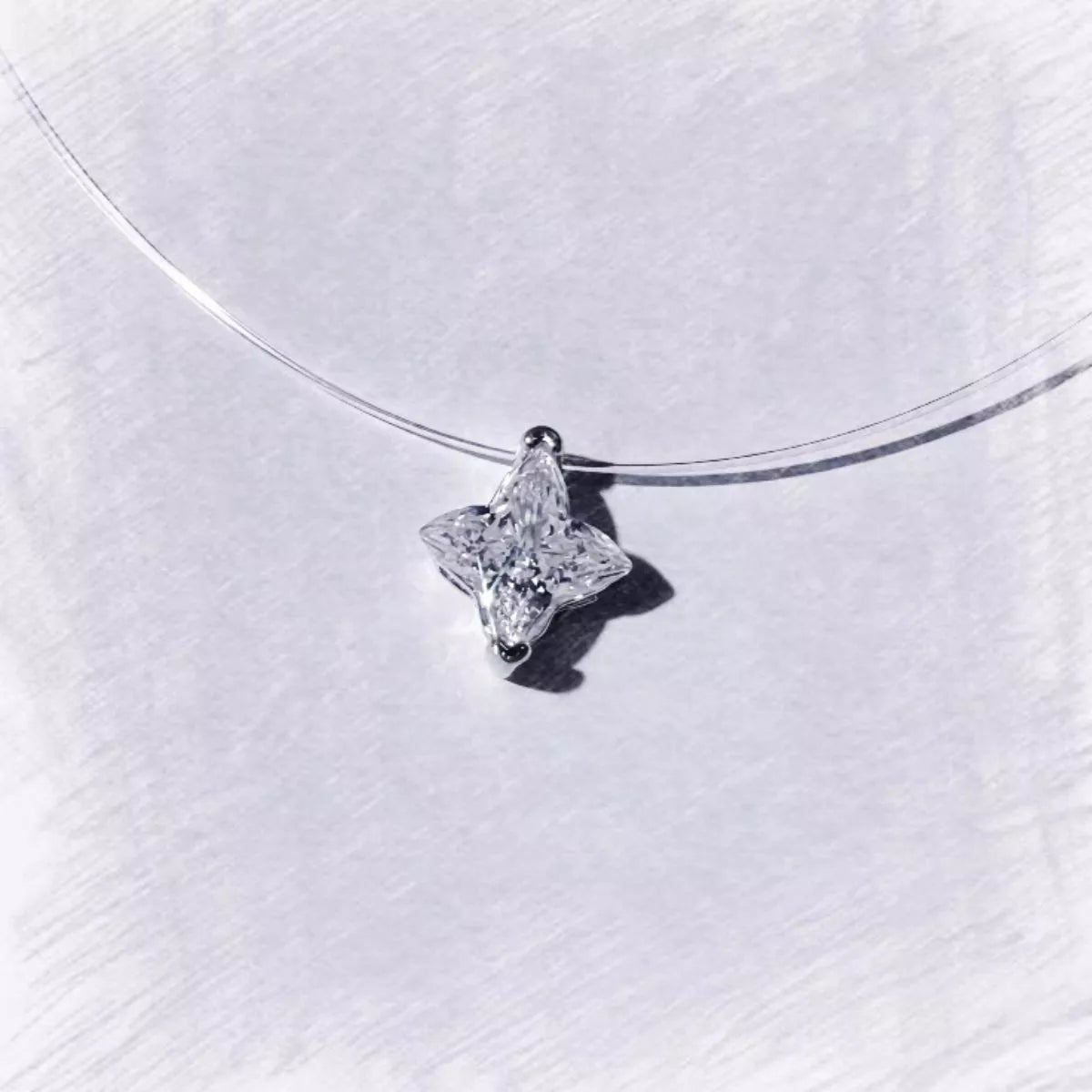 2 Carat 925 Sterling Silver Moissanite Star Pendant Necklace