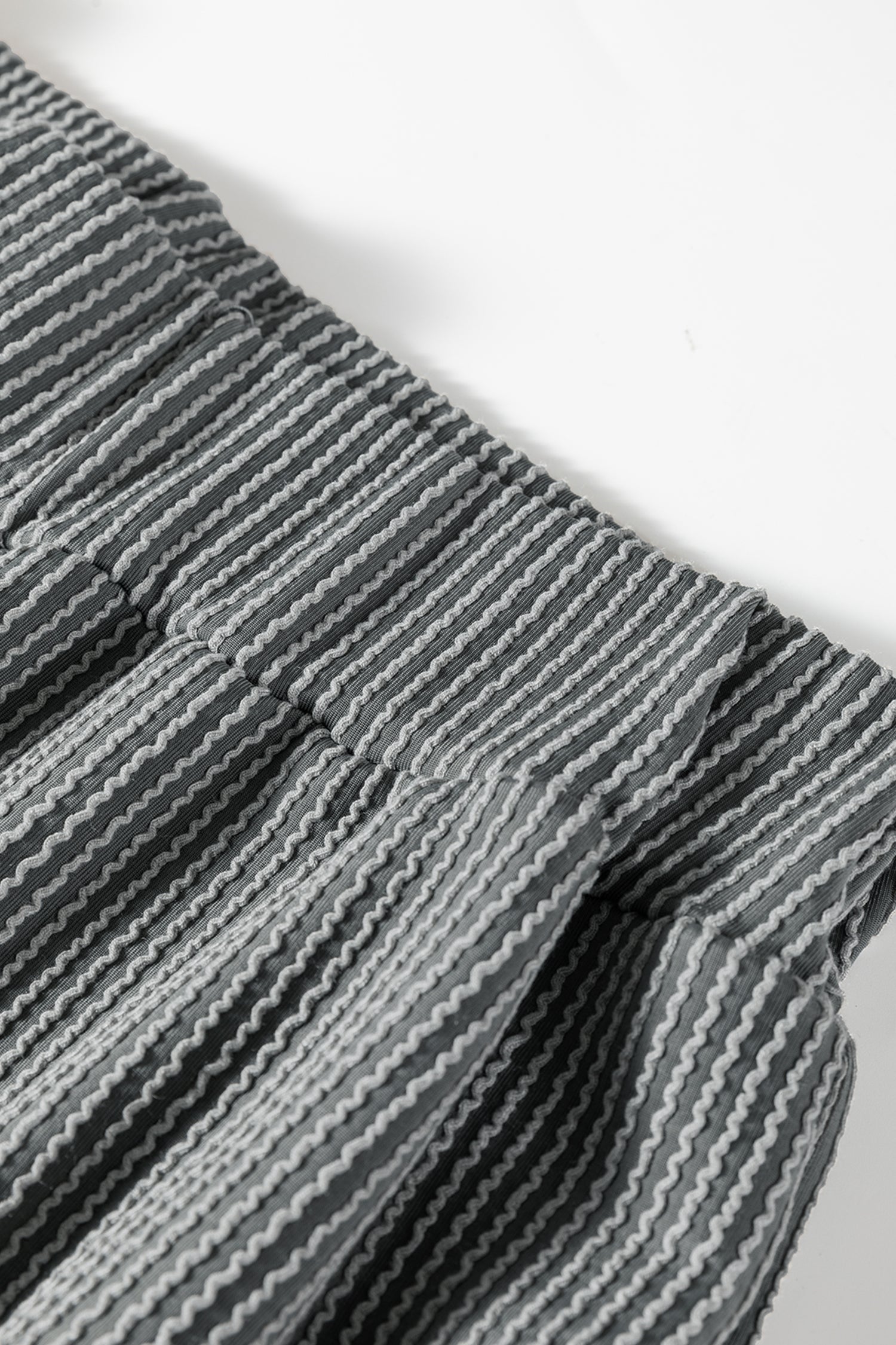 Corded Knit Mock Neck Tee and Pant Set