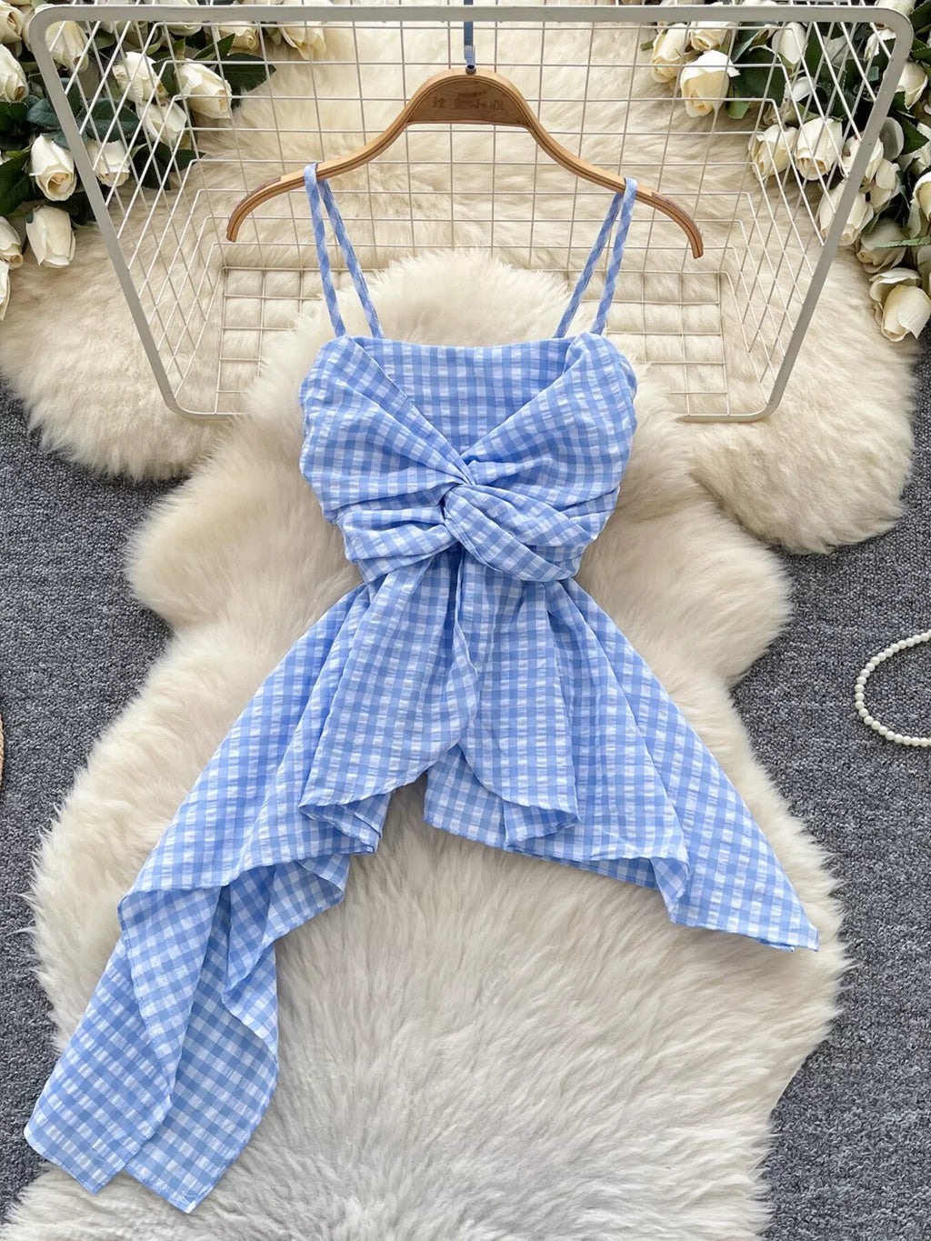 Twisted Font Asymmetrical Cami