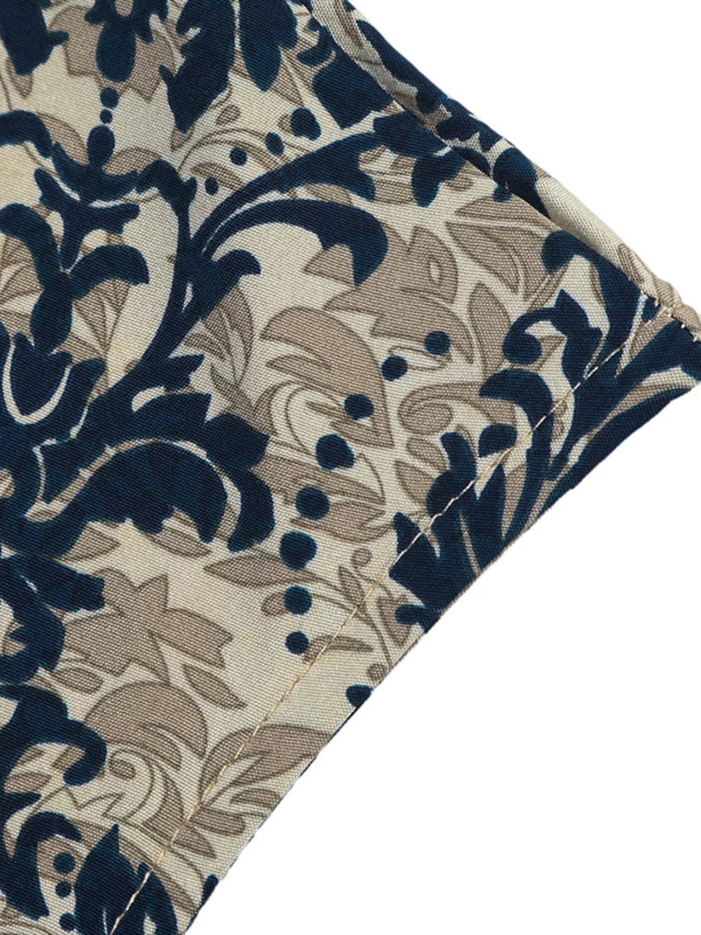 Damask Print Cap Sleeve Blouse