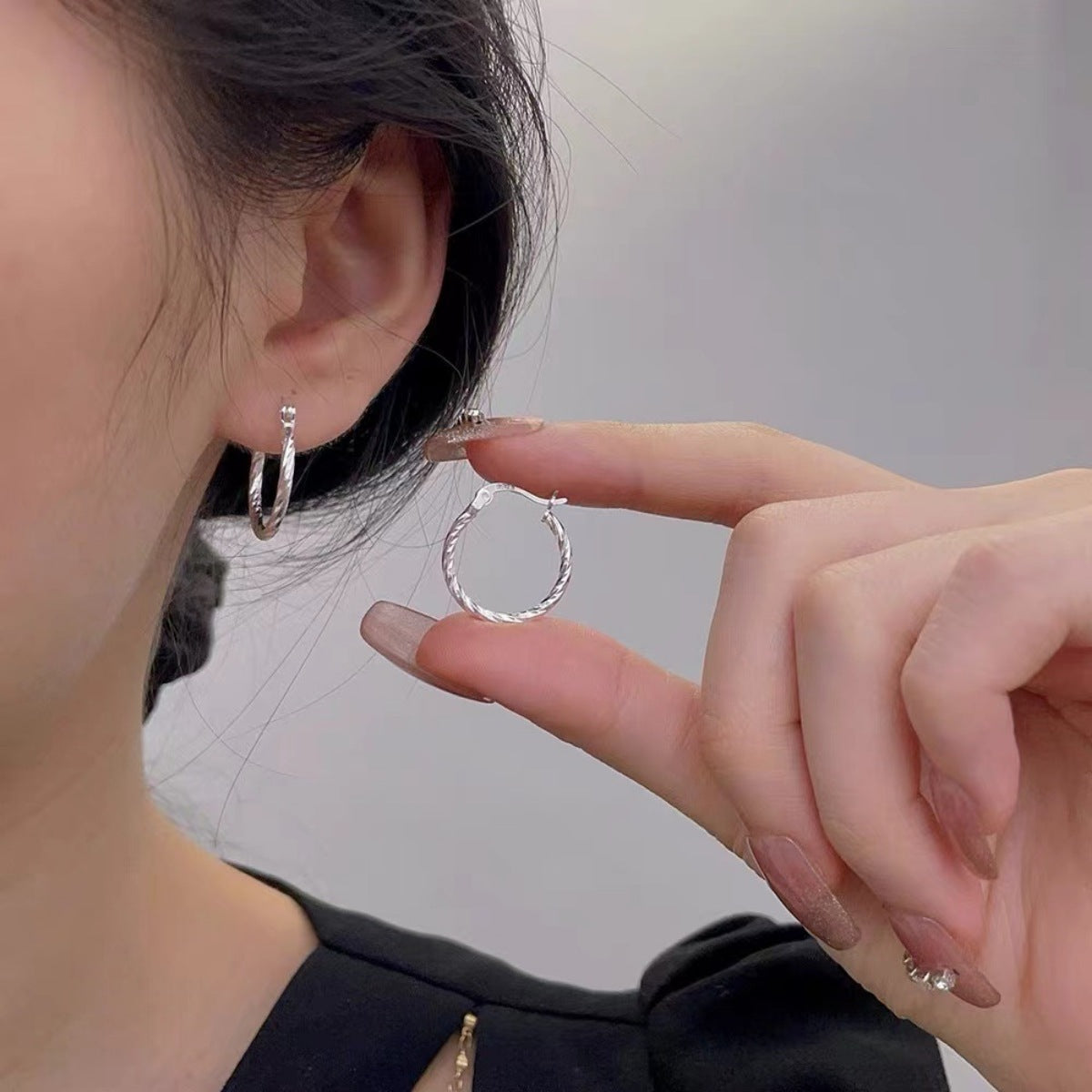 925 Sterling Silver Hoop Earrings