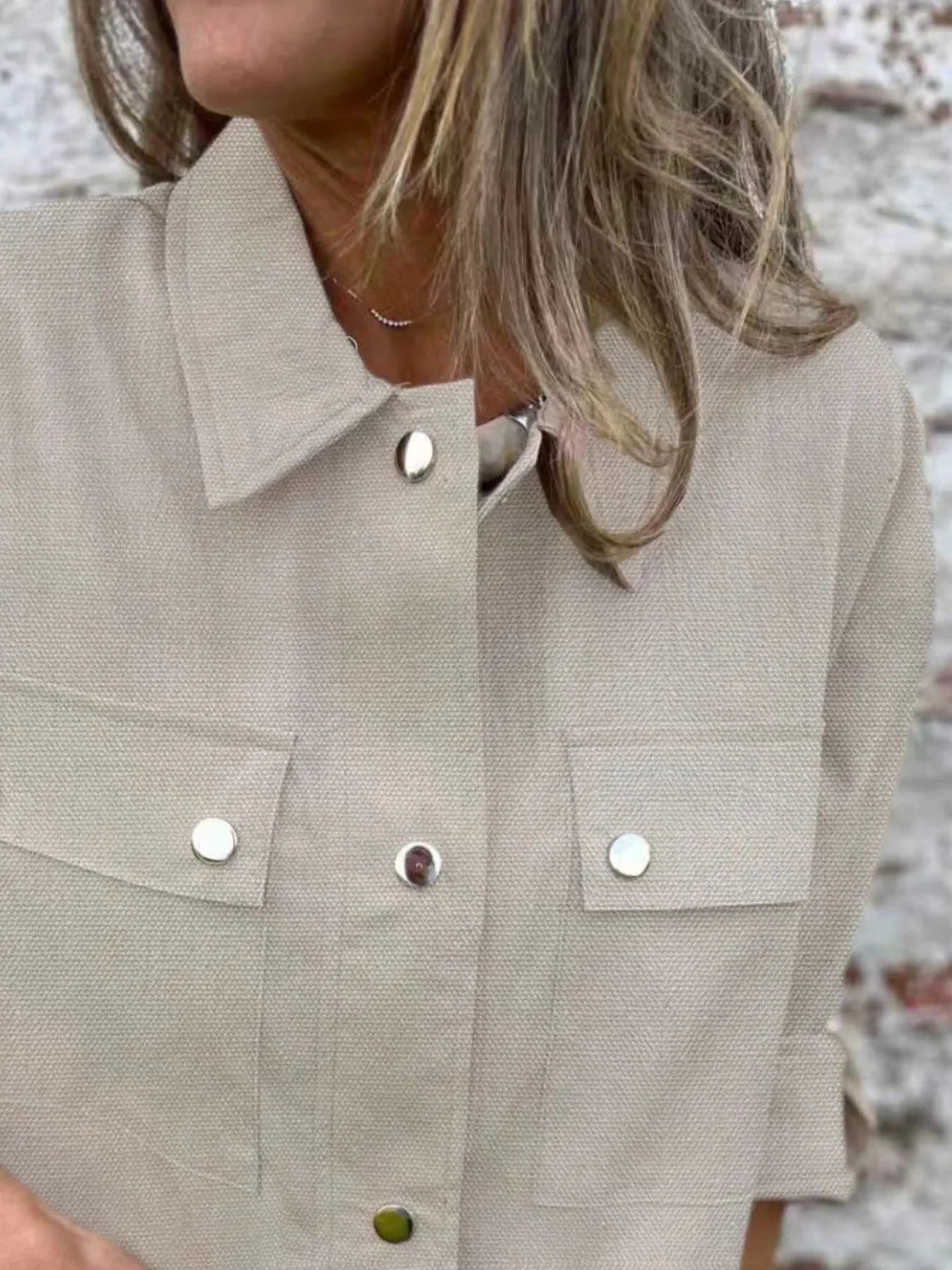 Snap-Down Utility Shacket with Chest Pockets