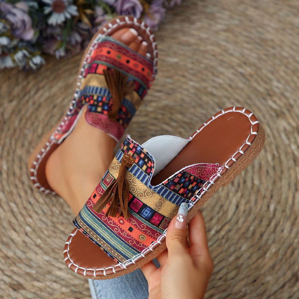 Tassel Open Toe Sandals