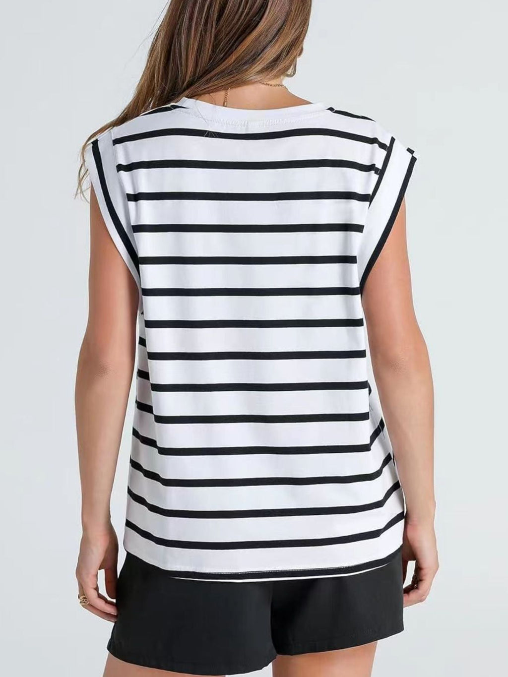 Striped Round Neck Tank
