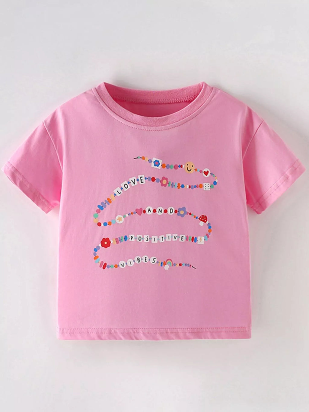 Children's 'Love and Positive Vibes' Graphic T-Shirt