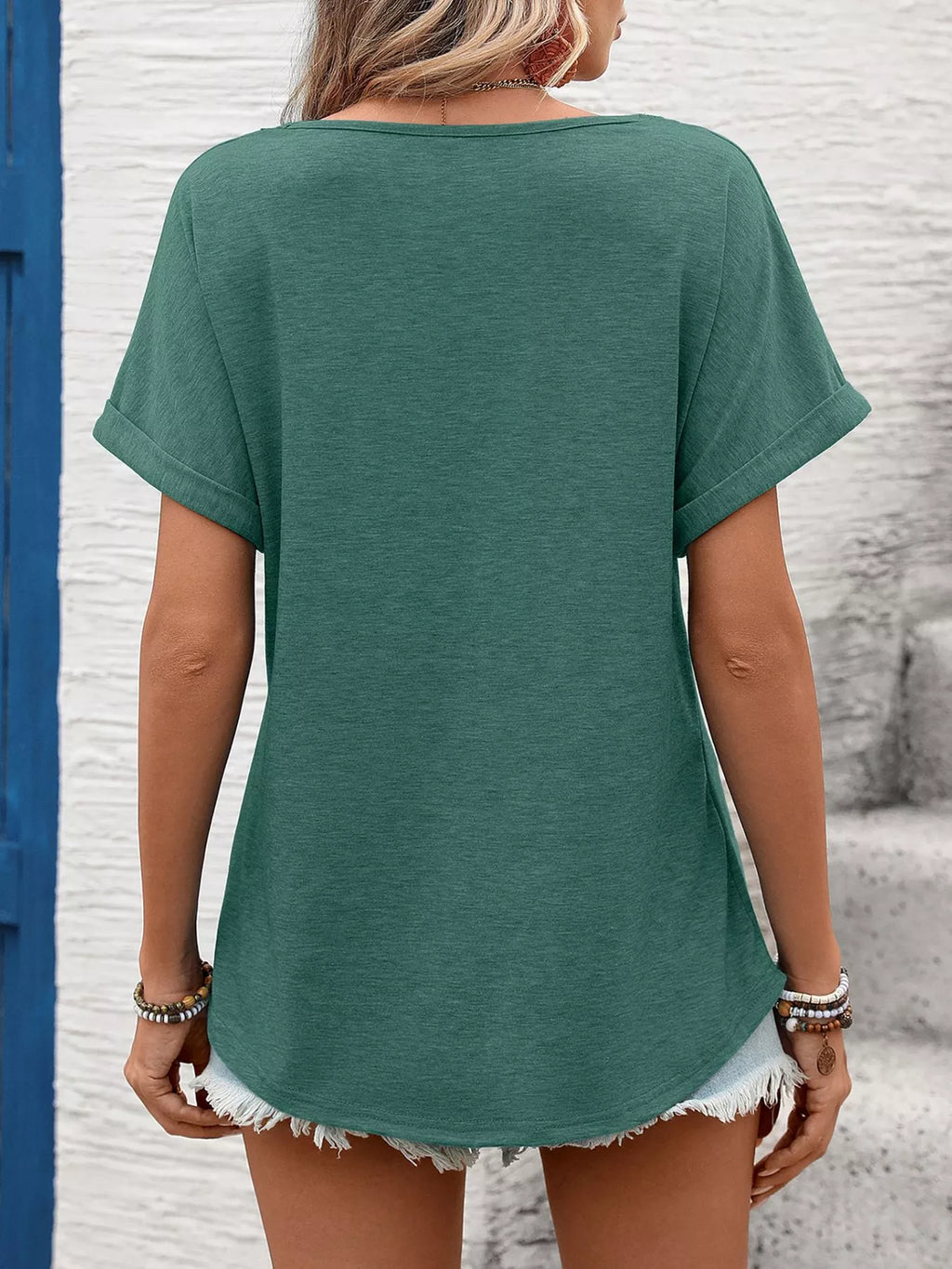 Lace Trim Short Sleeve T-Shirt