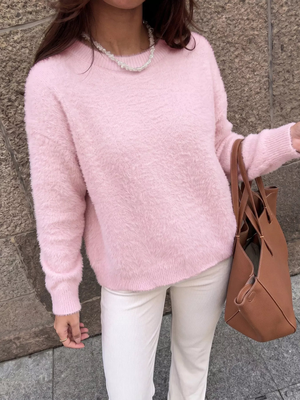 Fluffy Long Sleeve Sweater