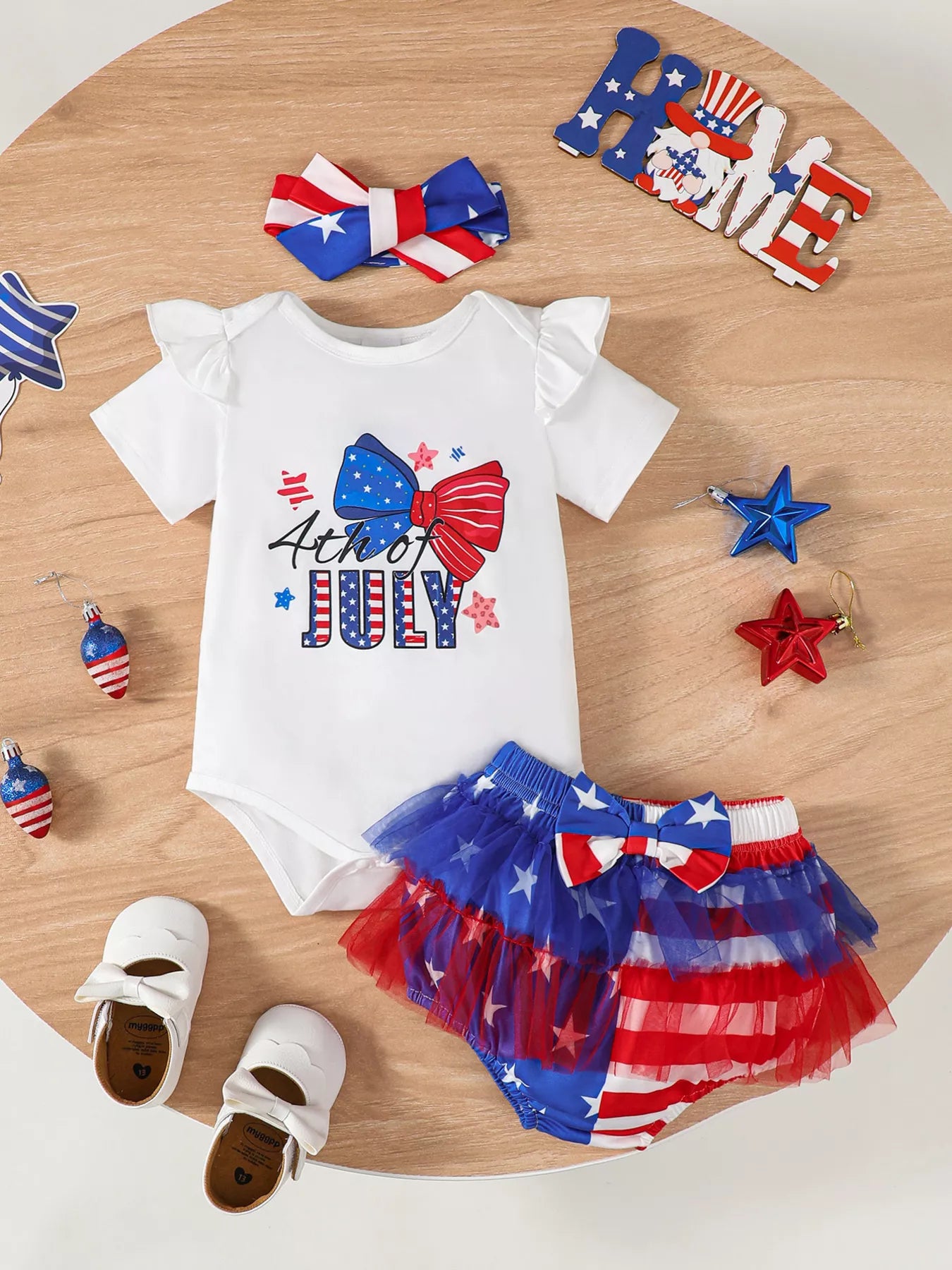 Children's 4th of July US Flag 3 Piece Set