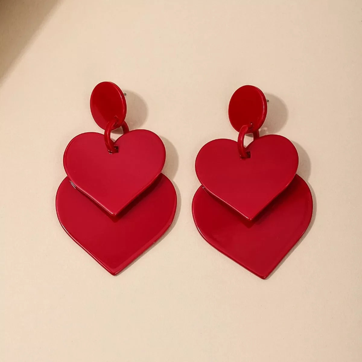 Acrylic Heart Drop Earrings