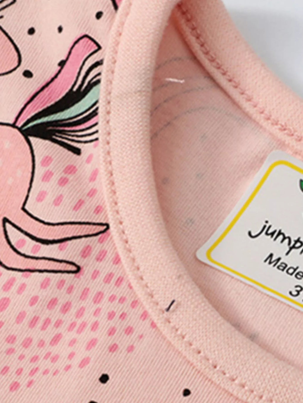 Children's Unicorn Print Round Neck Summer Dress