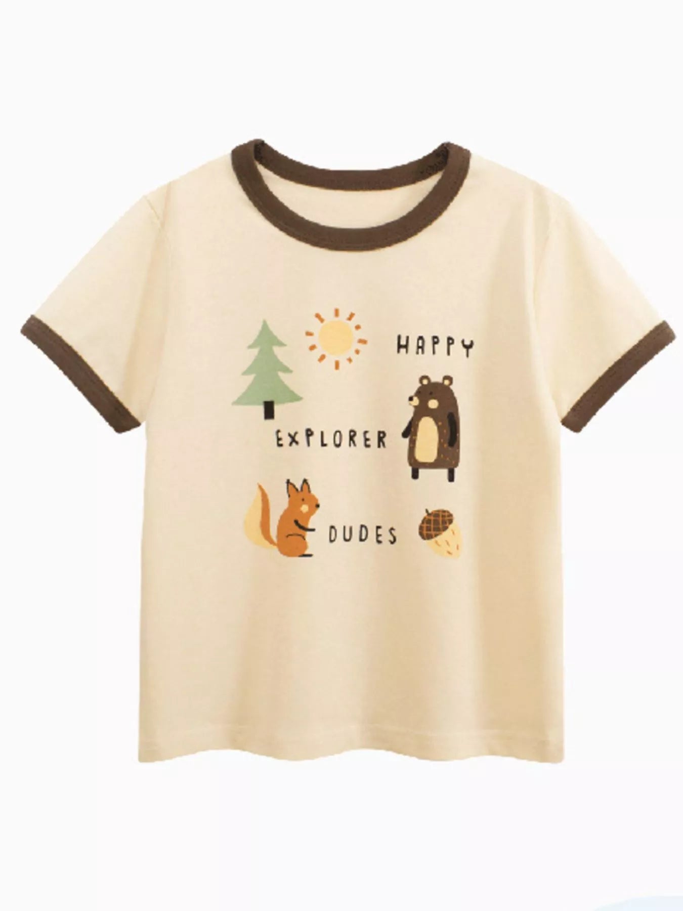 Children's Happy Explorer Woodland Creatures Graphic T-Shirt