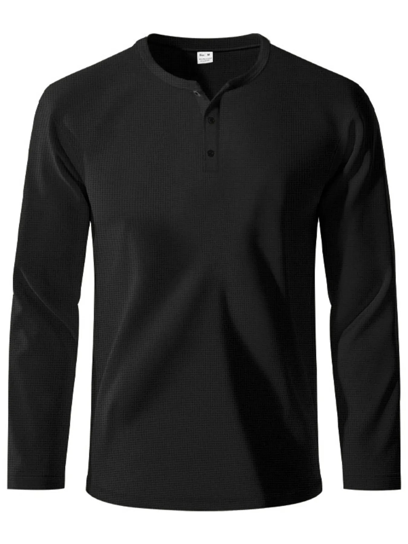Men's Full Size Button Detail Long Sleeve T-Shirt Plus Size