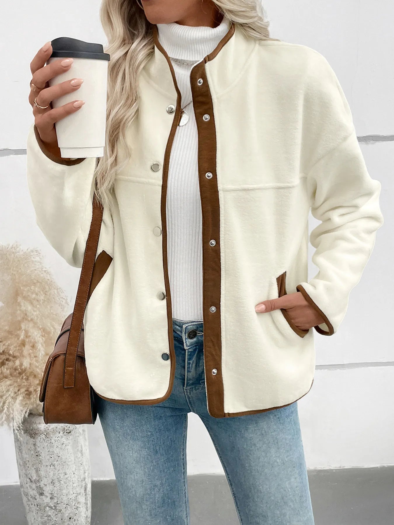 Snap Down Long Sleeve Jacket
