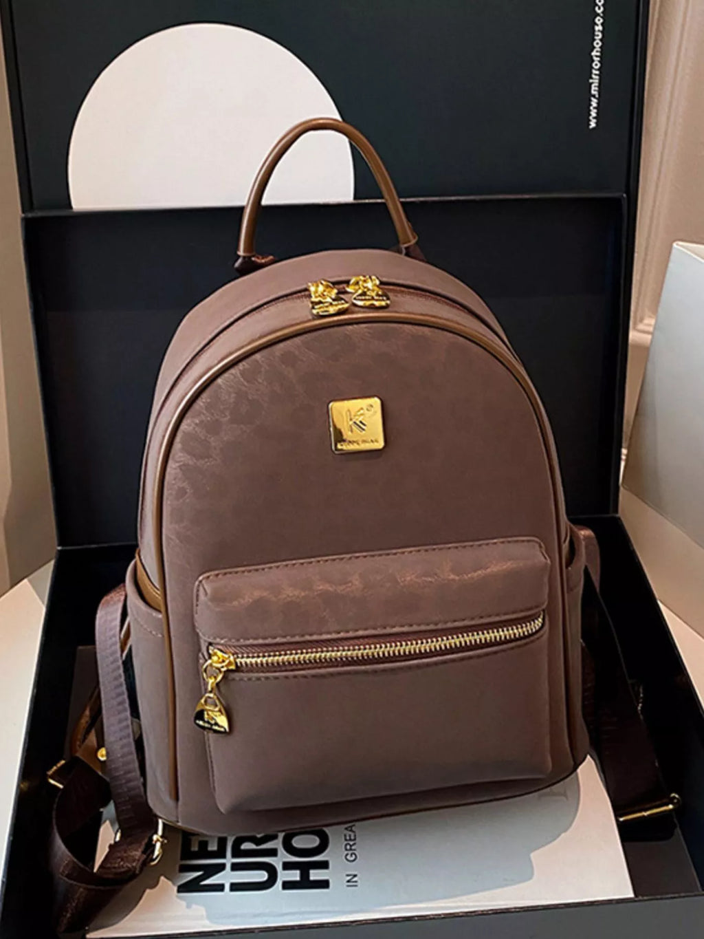 Vintage Style Leather Backpack Bag