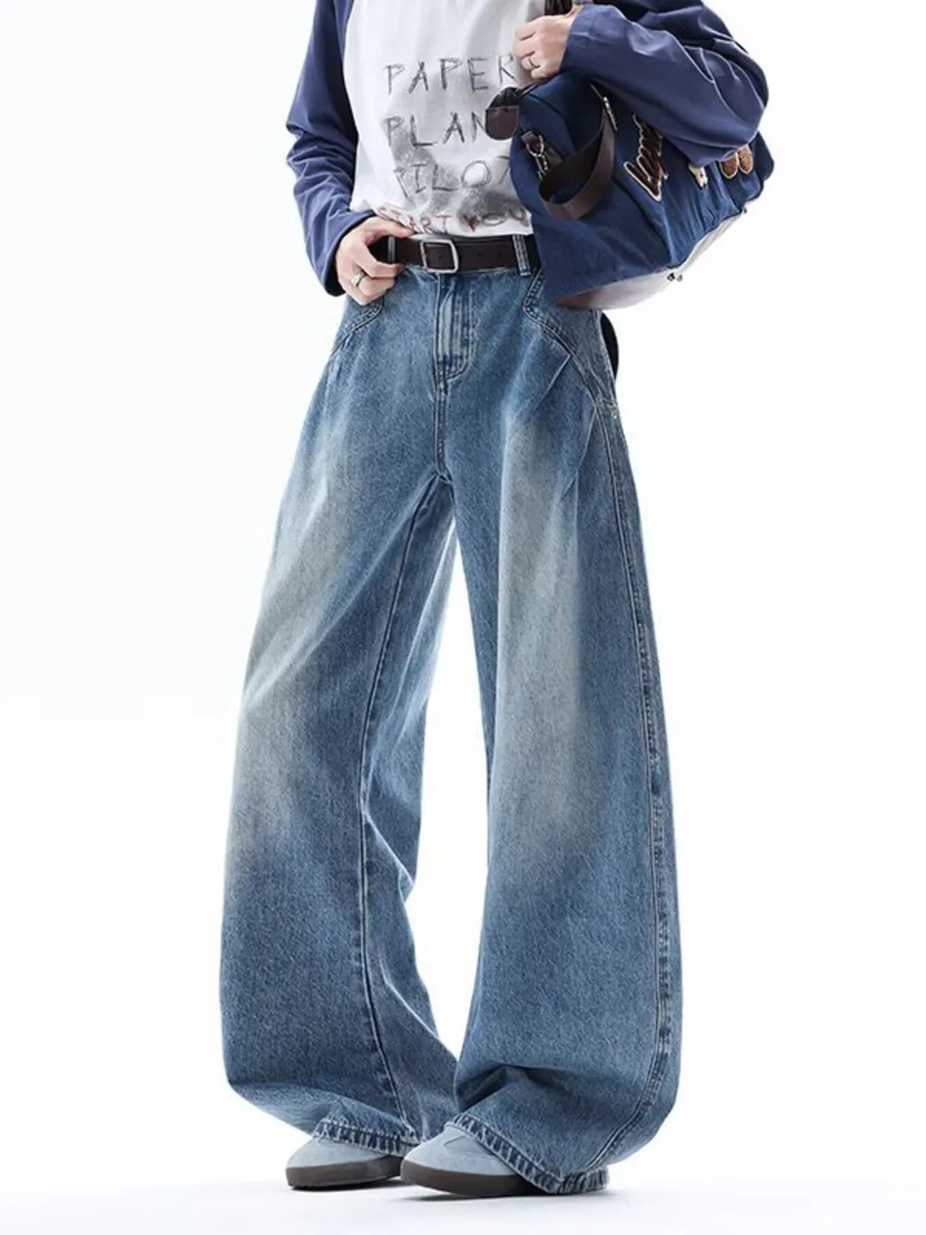 Men's Full Size Wide Leg Jeans Plus Size