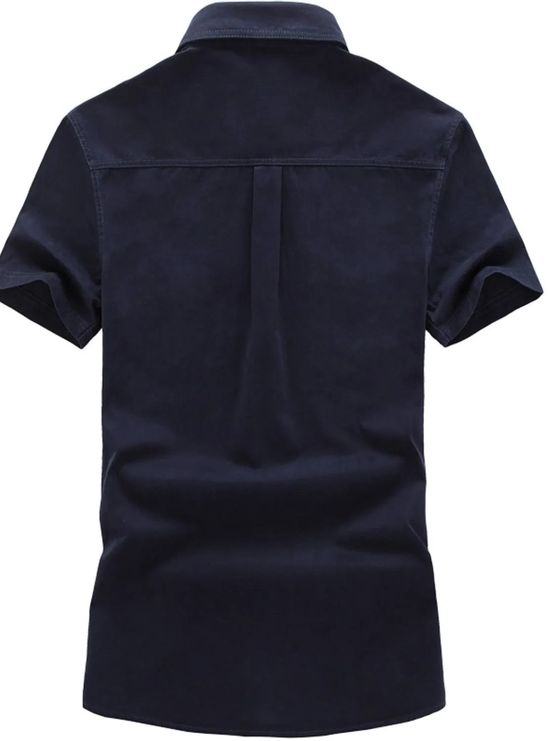 Men's Plus Size Embroidered Collared Neck Short Sleeve Shirt