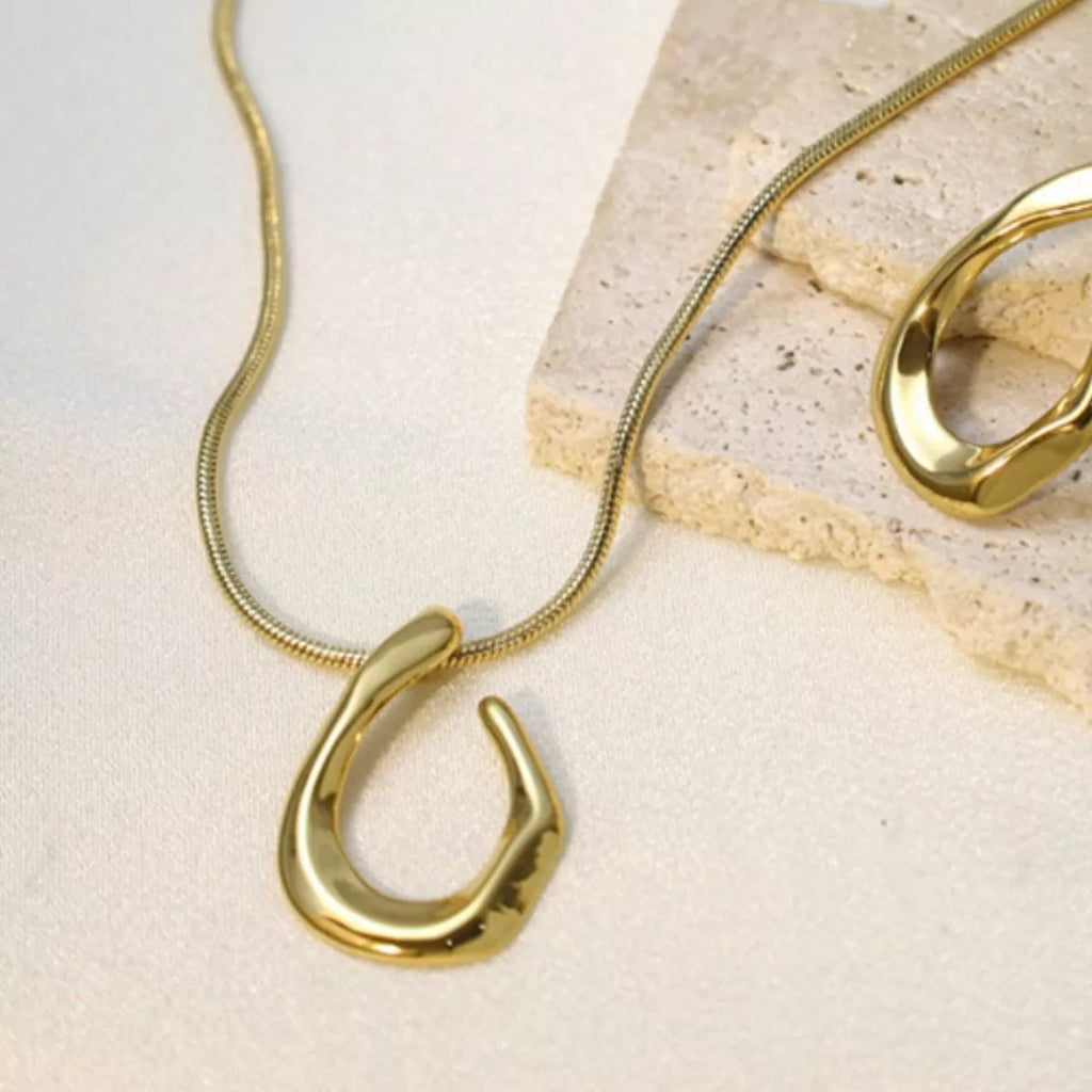 18K Gold-Plated Geometric Necklace