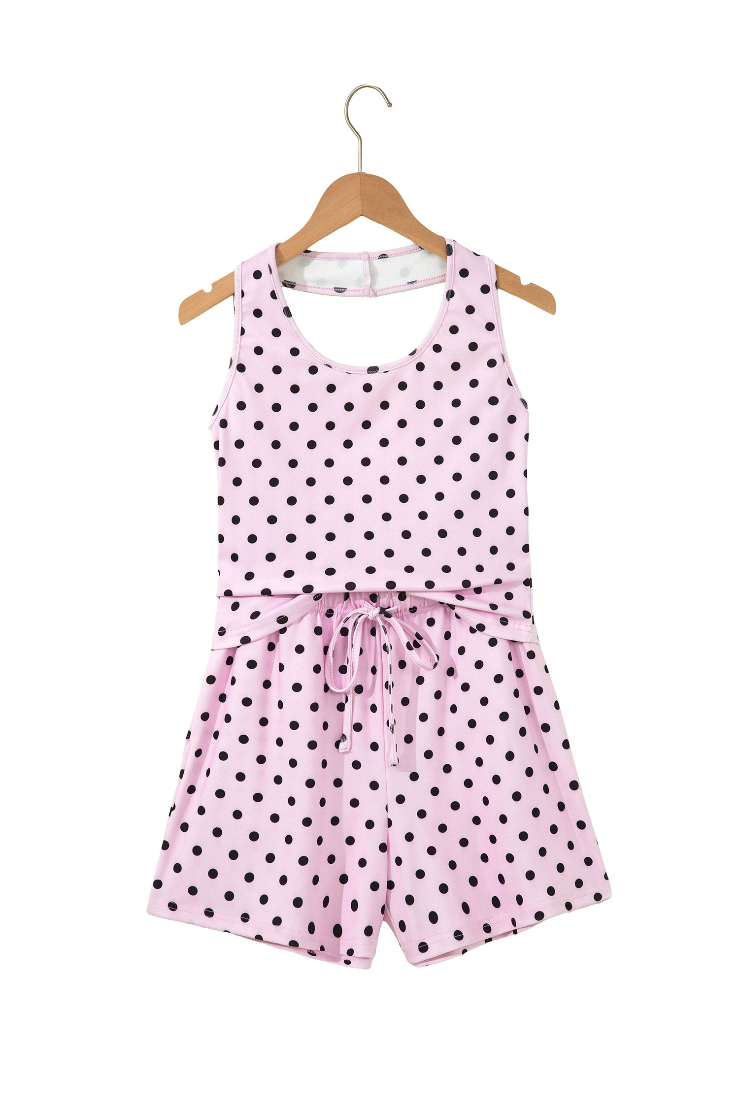 Polka Dot Halter Tank & Elastic Shorts Set