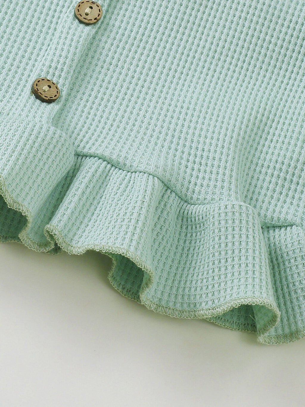 Children's Waffle Knit Tank Top and Bow Shorts Set