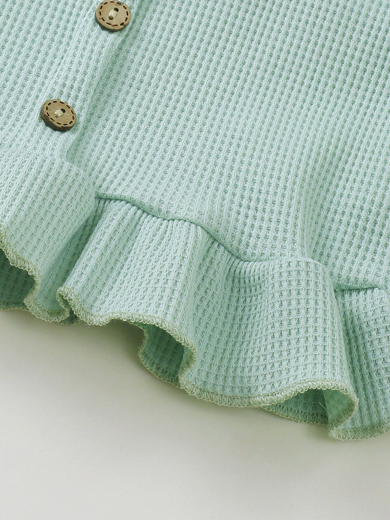 Children's Waffle Knit Tank Top and Bow Shorts Set