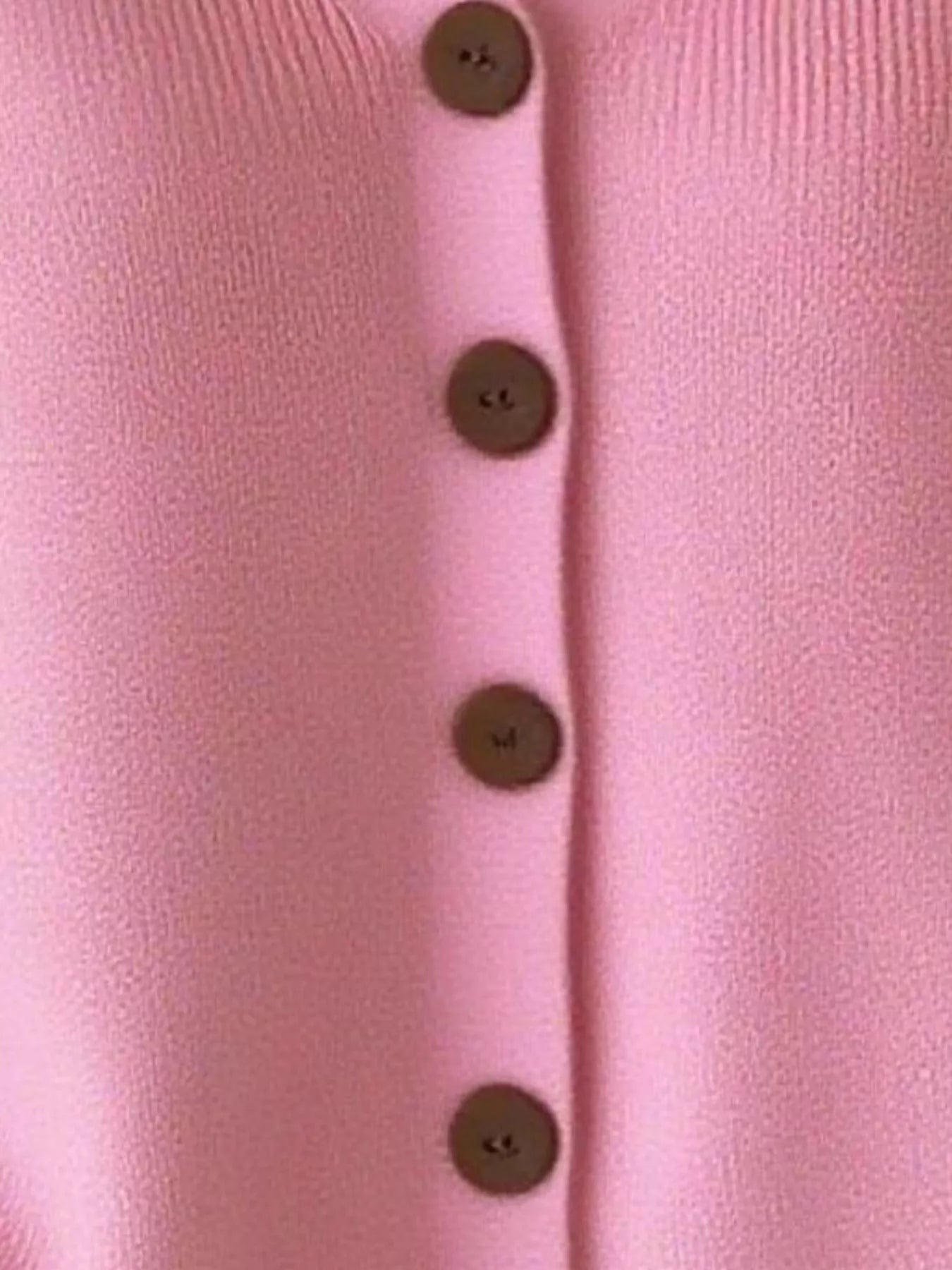 Full Size Button-Front V-Neck Cardigan Plus Size